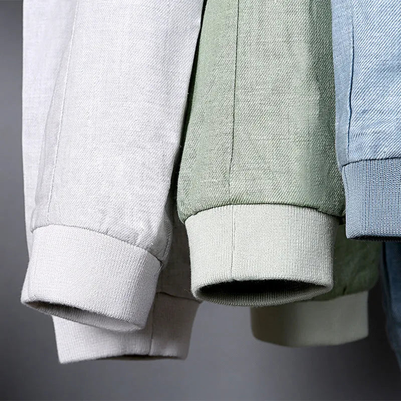 Men's thin cotton linen jacket in regular fit available in sizes M through 6XL