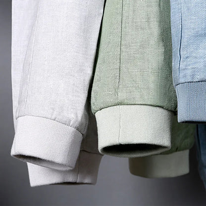Men's thin cotton linen jacket in regular fit available in sizes M through 6XL