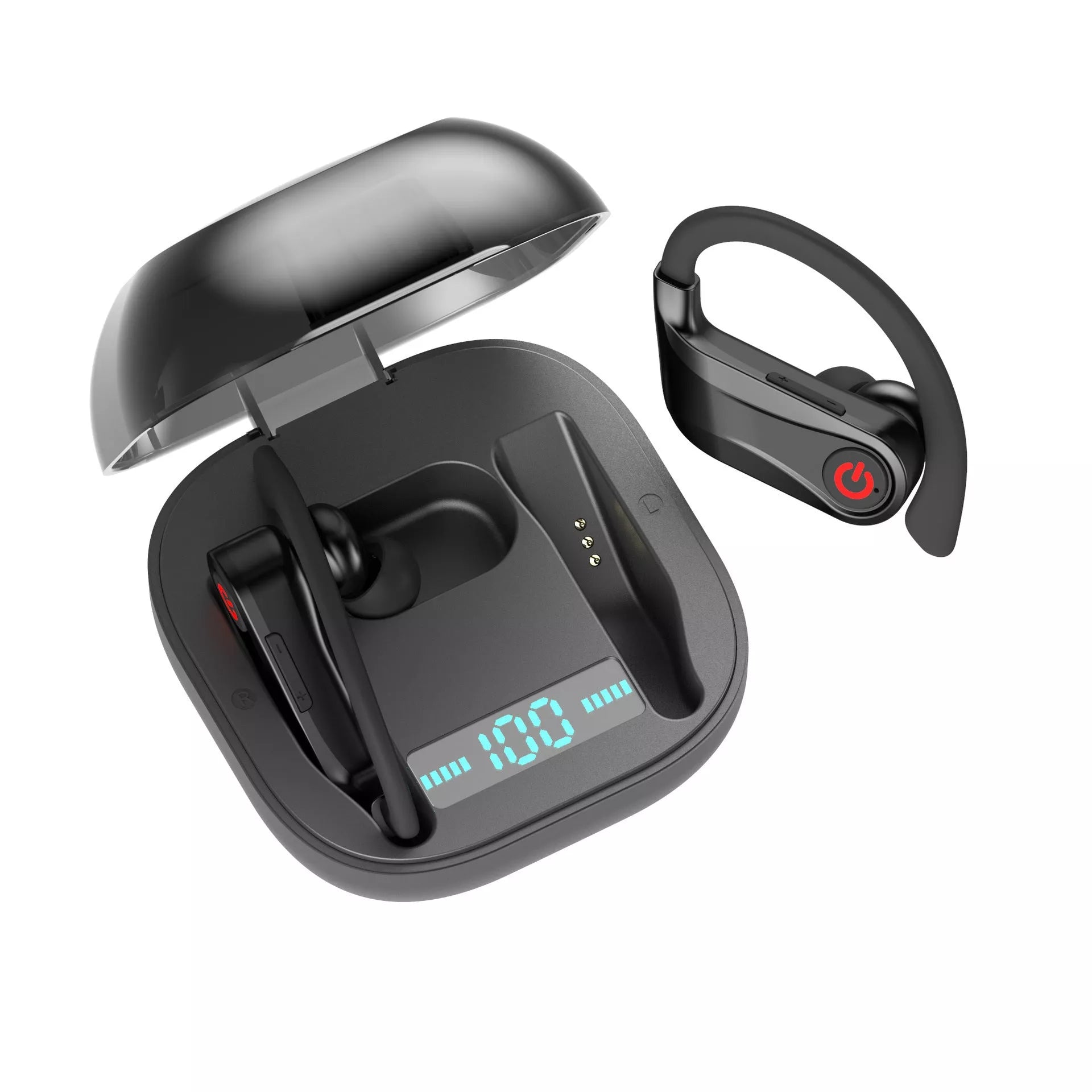 HBQ-Q62 Wireless TWS Bluetooth Headset in Black with 10-hour playtime