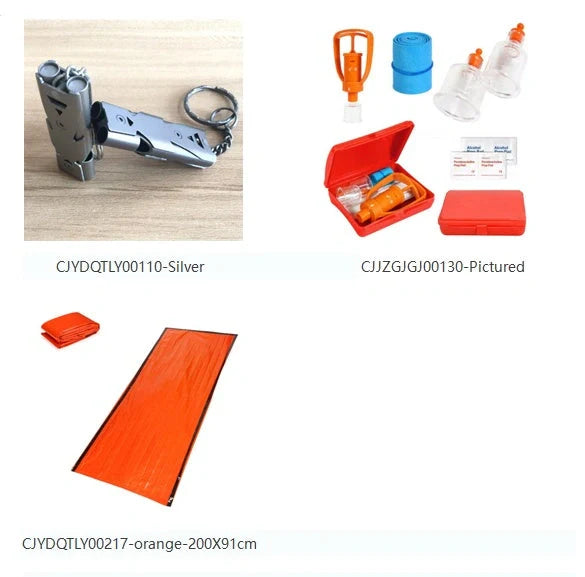 Orange First-aid Tent Insulation Mat reflecting sunlight, ready for emergency use