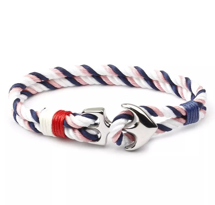 Marin Bracelets for men with anchor design in various colors