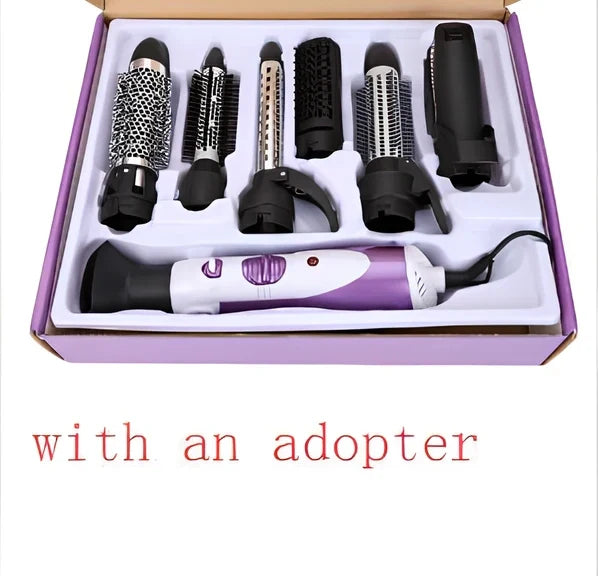 Purple folding hair dryer with diffuser attachment showing compact 20.5cm size