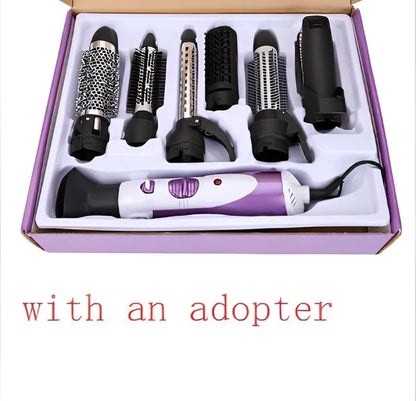 Purple folding hair dryer with diffuser attachment showing compact 20.5cm size