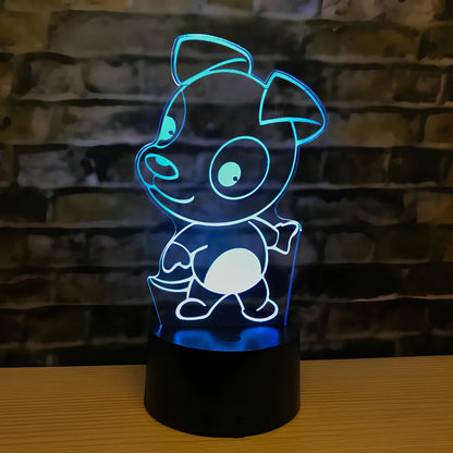 Zodiac LED night light with touch control showing dragon design and seven colour illumination options