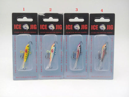 4 Colors Optional Ice Hook Road Sub Bait 60mm 10.5g Metal Fish Bait for ice fishing