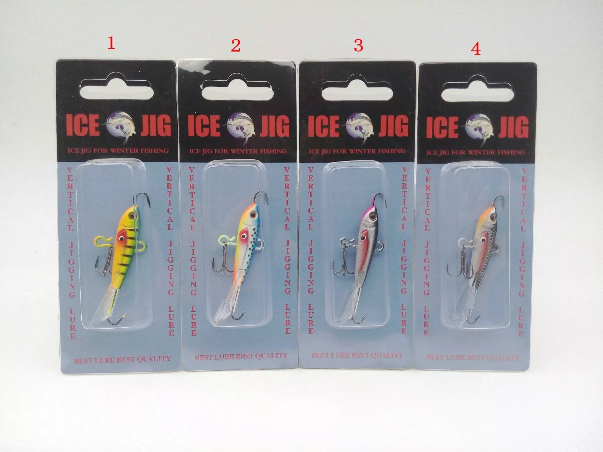 4 Colors Optional Ice Hook Road Sub Bait 60mm 10.5g Metal Fish Bait for ice fishing