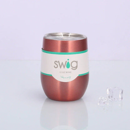 Swig Eggshell Cup - 12oz Stainless Steel Insulated Wine Tumbler with Variety of Color Options