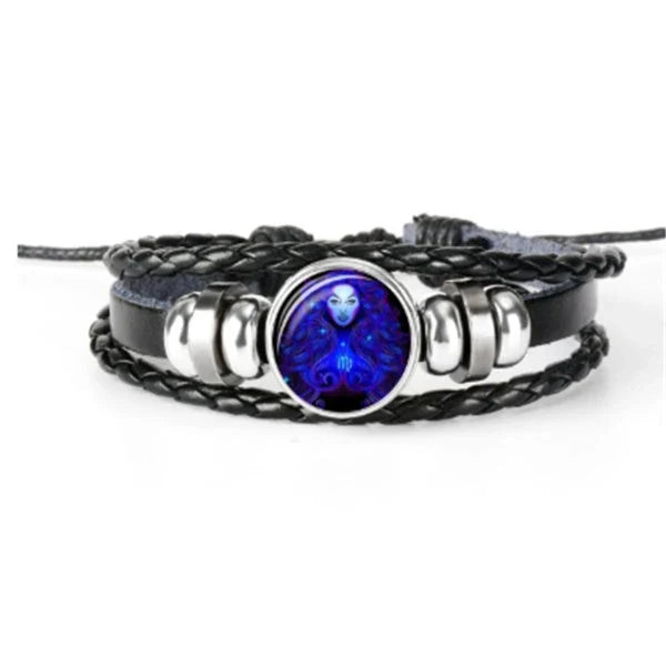 Stylish zodiac constellation bracelet with 12 zodiac sign design options