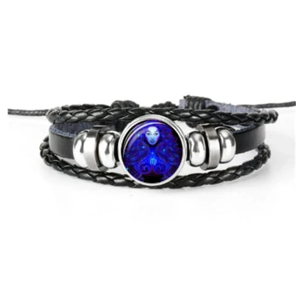 Stylish zodiac constellation bracelet with 12 zodiac sign design options
