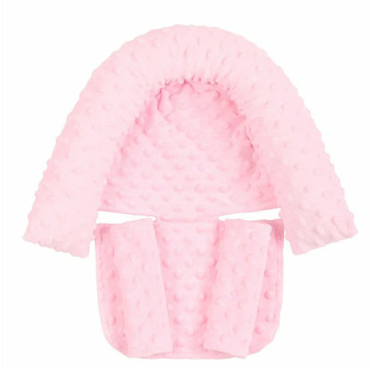 Babies' shaping headrest pillow in white with two grey belts, 170g polyester and PP Cotton for newborn head support