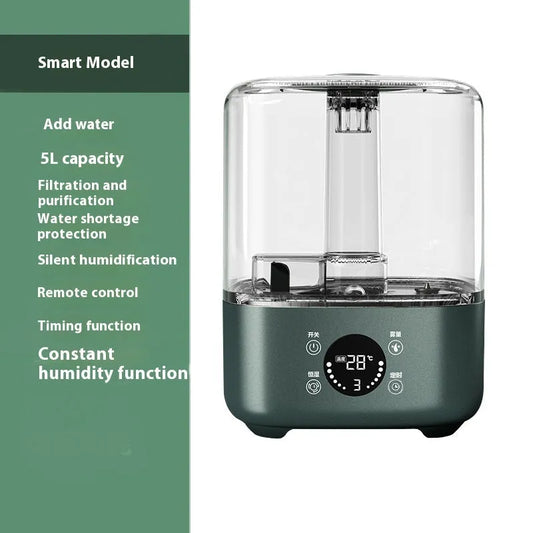 Green intelligent humidifier with KC-112 touch screen and remote control for home humidity management