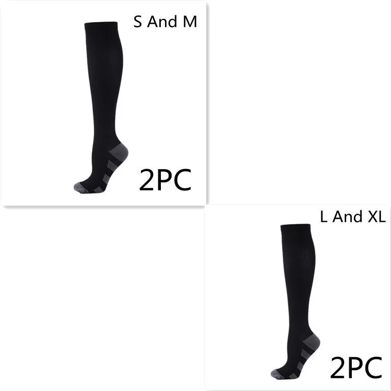 Athletic compression socks with three-bar design for men and women