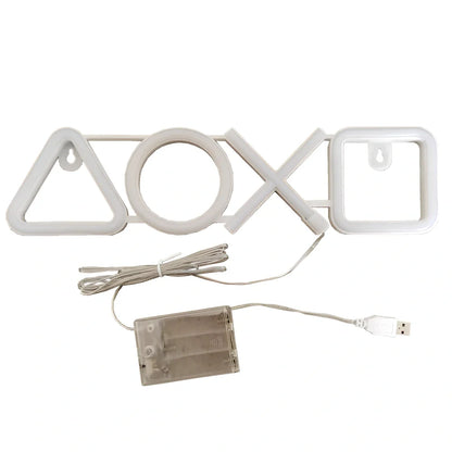 LED game symbol neon light with plastic housing measuring 350mm by 90mm