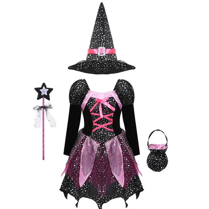 Purple Halloween costume with printed patterns on rabbit hair fabric for 18-24 year olds