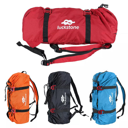 Outdoor climbing double shoulder rope bag in various colors