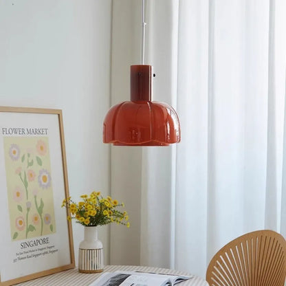 Medieval glass bud dining room chandelier with retro design and multiple light colour options