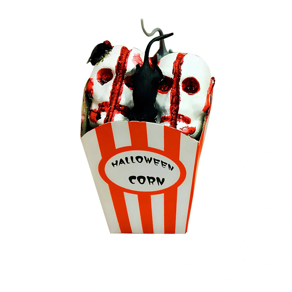 Foam Halloween skull hanging decor in purple with lace, 40 cm height for stage props