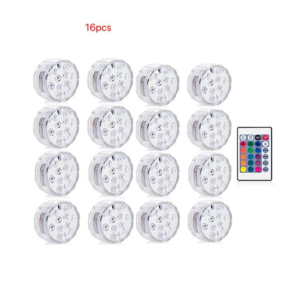 6.5cm round waterproof LED submersible candle lamp for decorative lighting