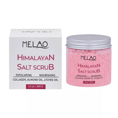 Himalayan Salt Body Scrub Cream for exfoliating and moisturizing skin, 340g jar