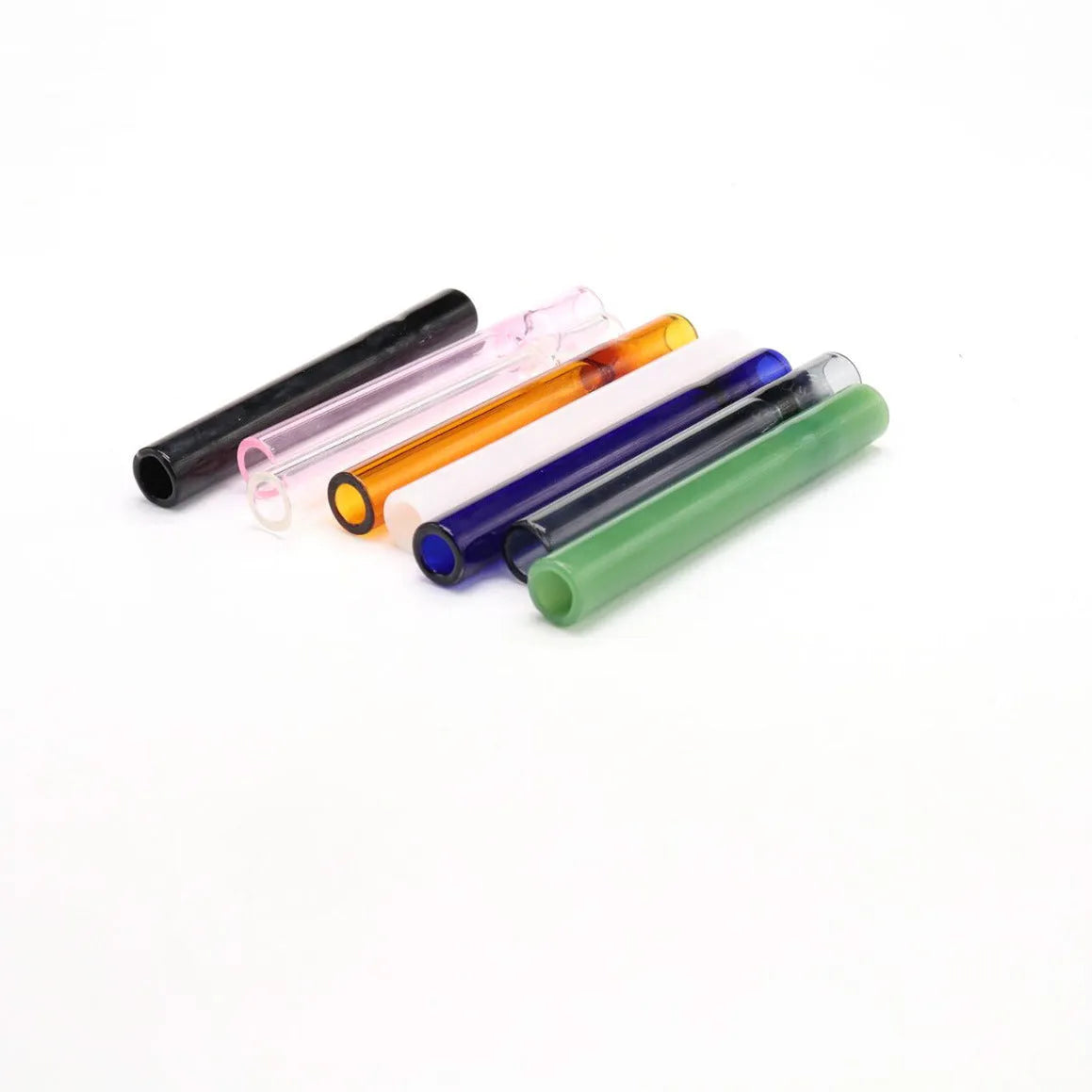 Clear glass telescopic suction nozzle pipe for aromatherapy diffusers in transparent pink colour