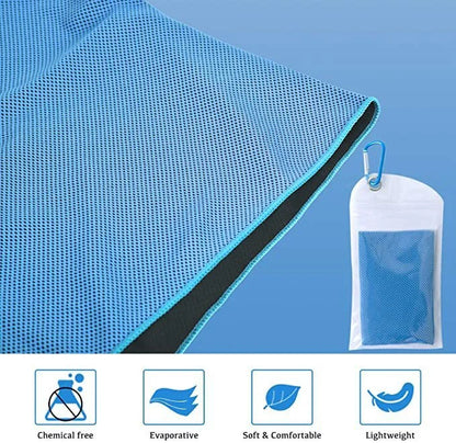 Mountaineering cooling towel in various colors, perfect for outdoor activities