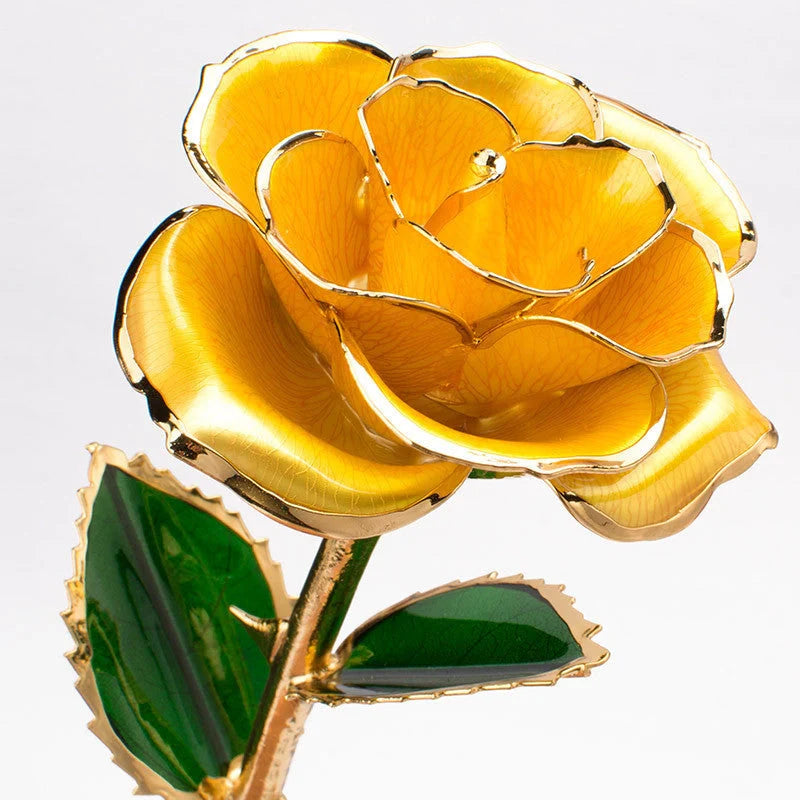 24K gold-plated rose in elegant gift box, perfect for Valentine's Day