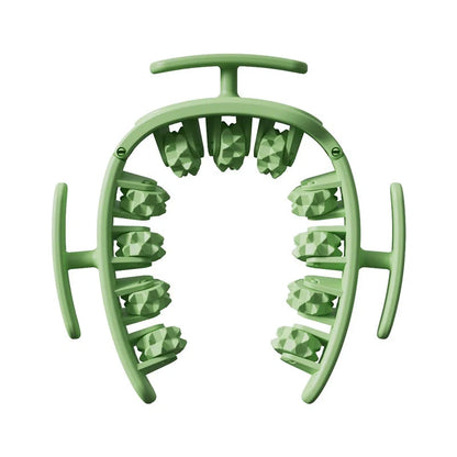 Detachable 11-wheel manual massager in white pink, white green, or green for full body muscle relief