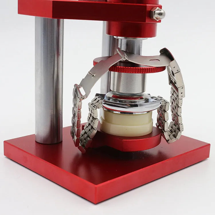 Watch repair spiral cap presser with 20 plastic moulds for back cover installation