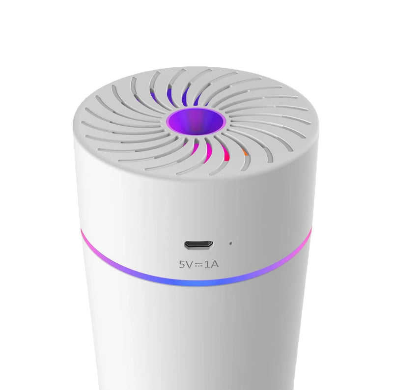 USB Mini Humidifier for Cars: Aromatherapy and Air Purifying with 36dB Low Noise Operation, 2-8 Hour Timer, and 0.5L Reservoir Capacity