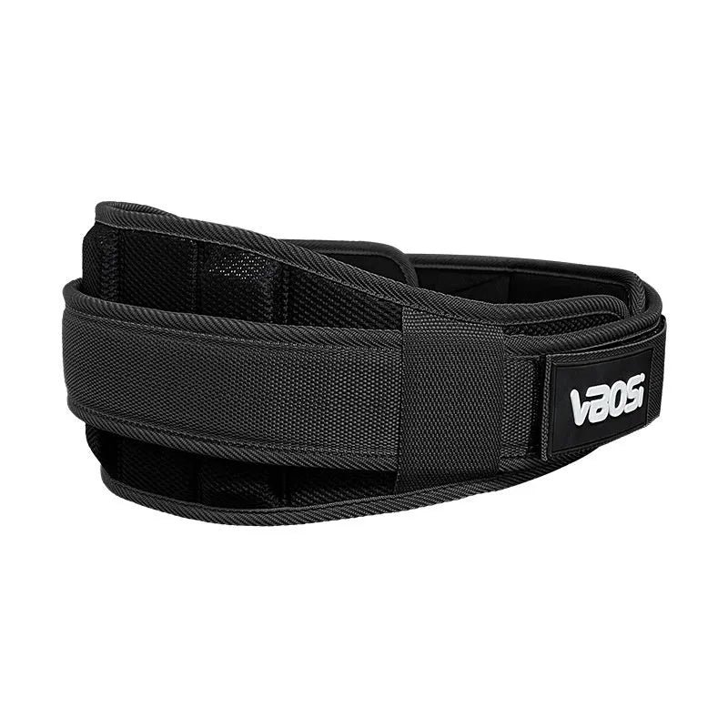 Adjustable waist support belt for weightlifting and fitness, black red yellow, sizes L M XL, one waistband
