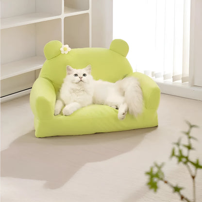 Large cloth cat nest 54x36x45cm in light green or light purple for indoor cats and small pets