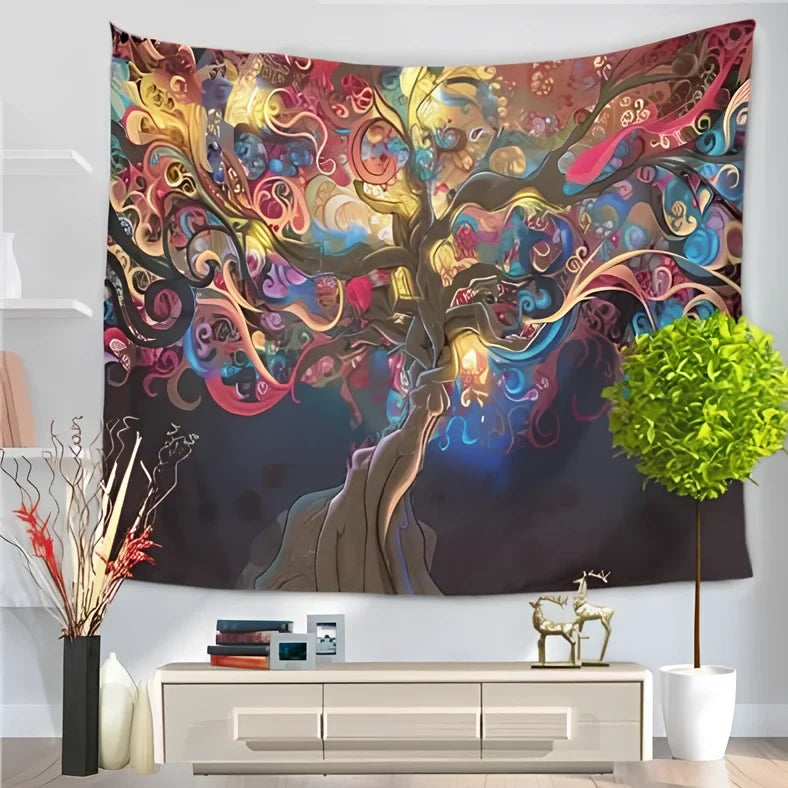 European classical design polyester tapestry with plush texture in 150x100cm or 150x130cm sizes