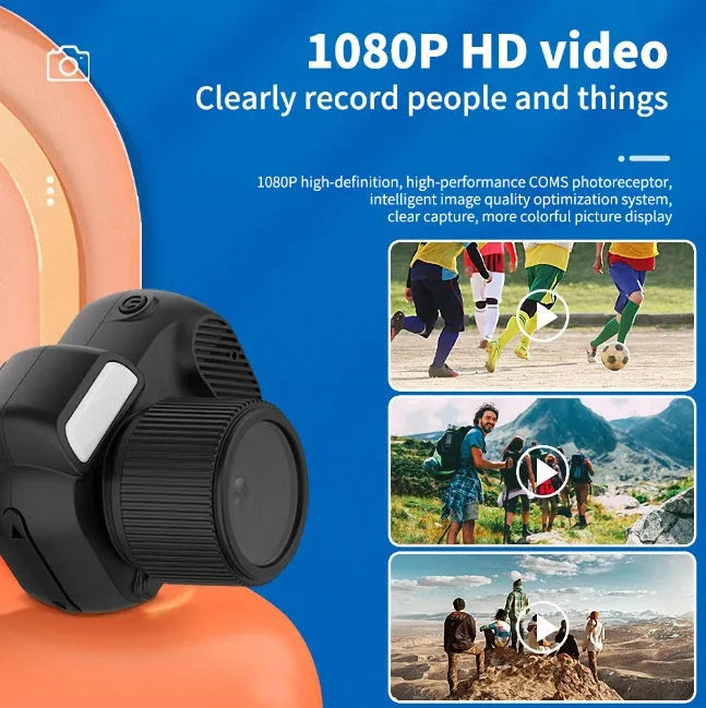 Black Y3000 compact HD sports camera with 0.96-inch screen on a textured surface.
