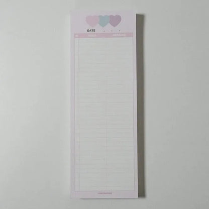 Vertical double-sided learning notepad showing 30 sheets in B5 half size (9.1x25.7cm) for English words practice