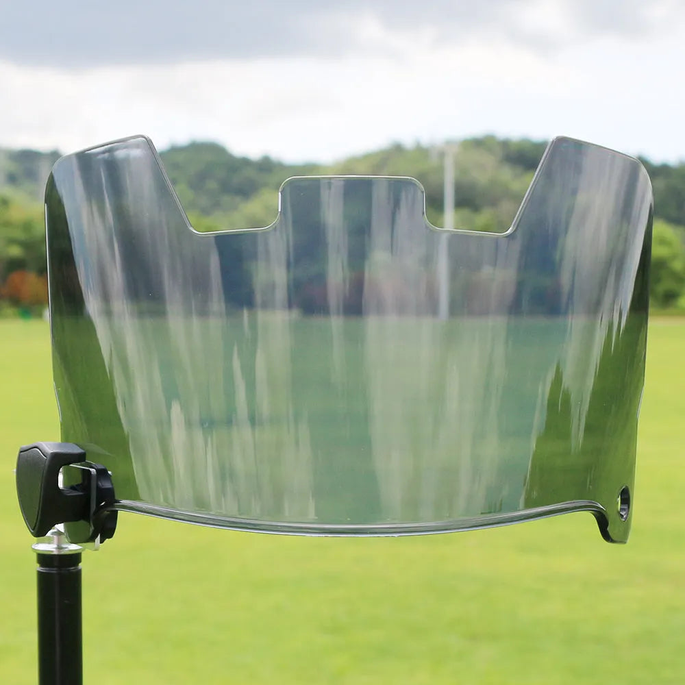 High-strength protective goggles designed for easy installation on an American style rugby helmet, shown in one of 24 available colours.