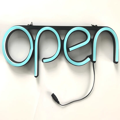 LED luminous word neon sign mounted on transparent acrylic with cool-running illumination