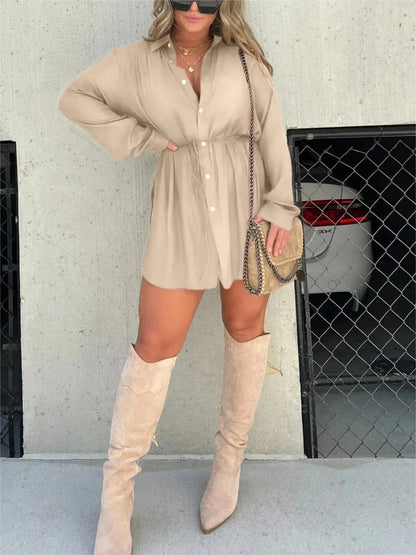 Stylish and comfortable long sleeve jumpsuit dress for women in a variety of vibrant colors