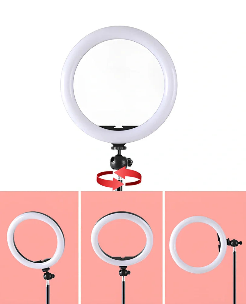 10-inch ring selfie beautifying light with adjustable 19cm metal bracket for smartphone photography