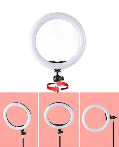 10-inch ring selfie beautifying light with adjustable 19cm metal bracket for smartphone photography
