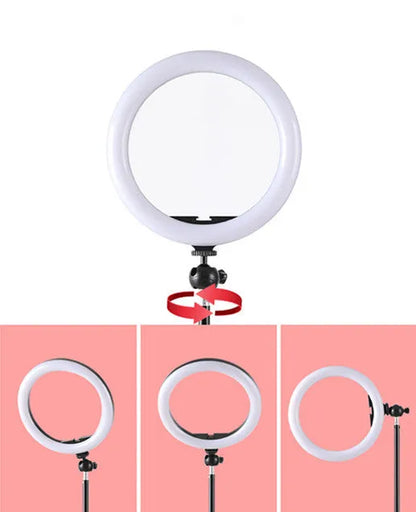 10-inch rotating ring selfie light with 19cm metal bracket for smartphone photography
