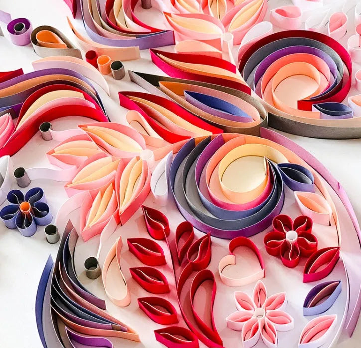 20 inch butterfly quilling illustration material pack with tools for handmade paper wall ornament