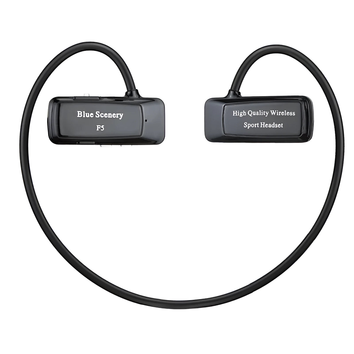 F5 wireless Bluetooth headset with card, ear-hook design, Bluetooth 4.0, 10 metre range, in black gold red or white