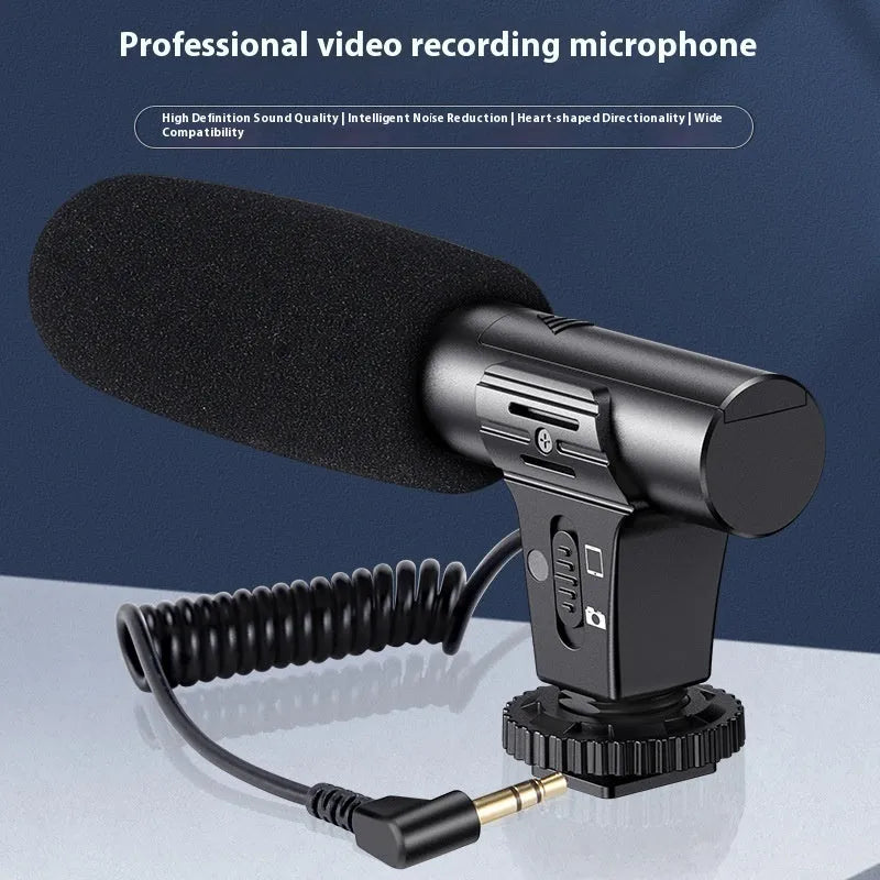Black condenser microphone for mobile phone recording with 20Hz-20KHz frequency range