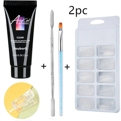 DIY Nail Polish Art Kit with resin-based polish and application tools for at-home manicures