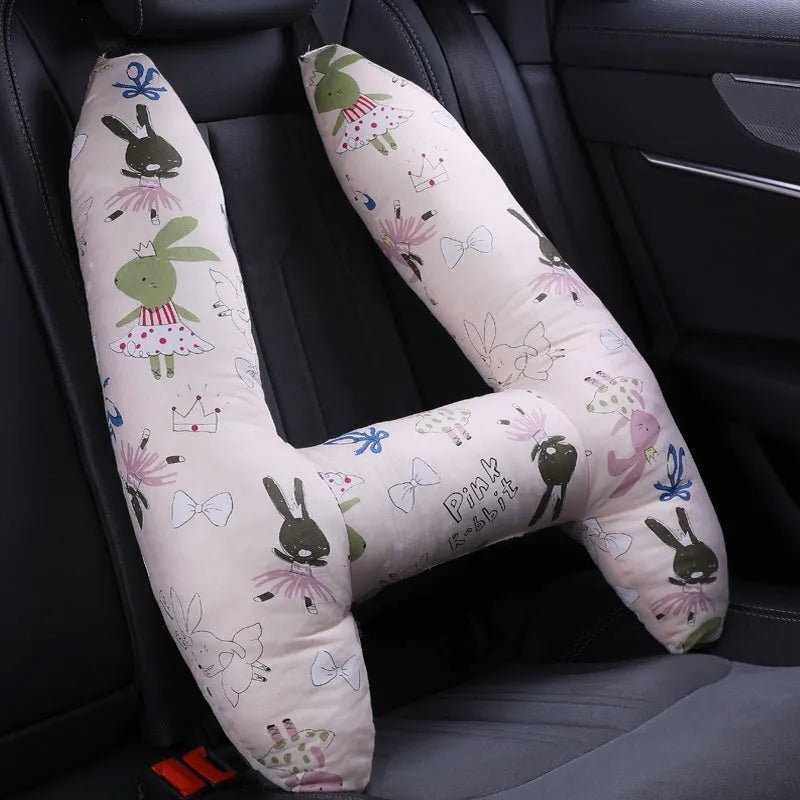 55x70cm car pillow with choice of 20 character patterns including dinosaur, unicorn, and bunny designs