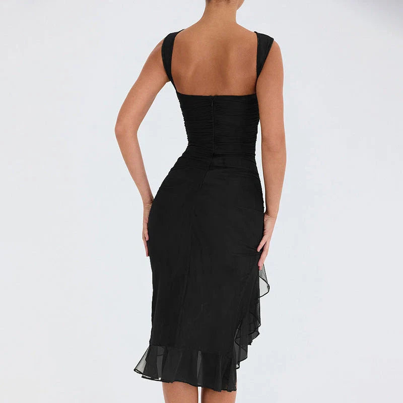 Slim, sleeveless mini dress in various colors, perfect for summer parties and clubs