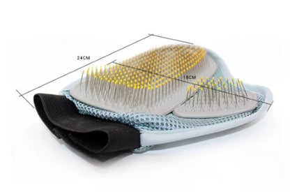 Steel Needle Pet Massage Gloves for effective grooming and reduced shedding