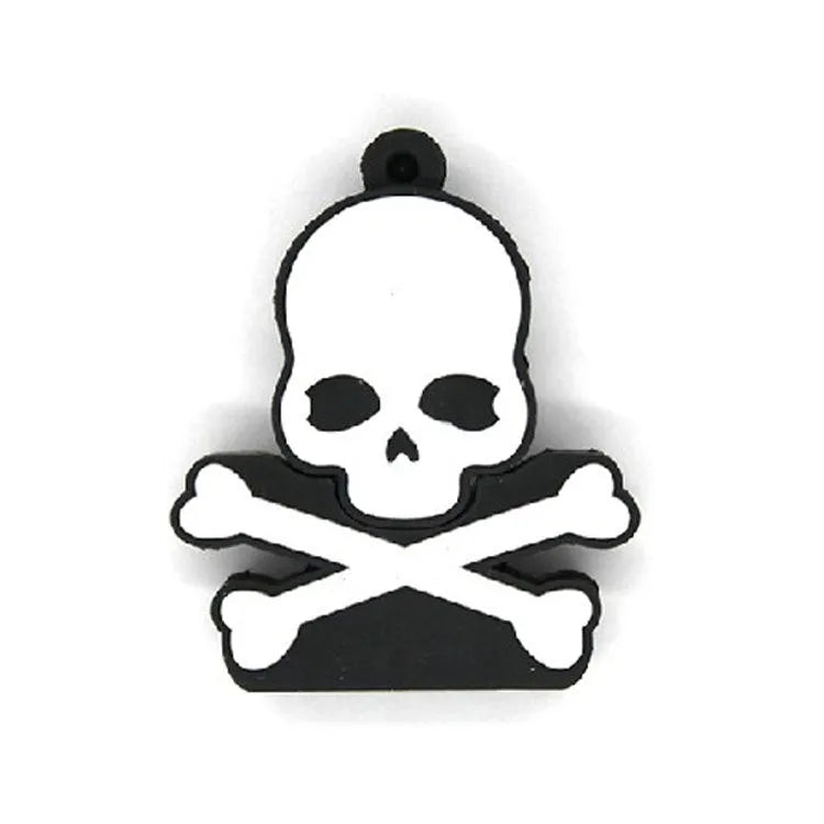 Halloween skeleton skull USB 3.0 flash drive with PVC shell and chain attachment