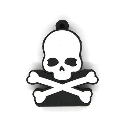 Halloween skeleton skull USB 3.0 flash drive with PVC shell and chain attachment