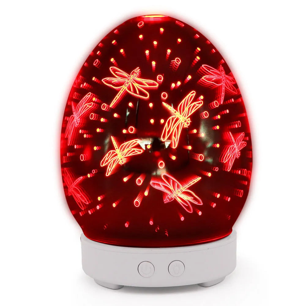 White ultrasonic tabletop humidifier with touch control panel and single mist outlet.
